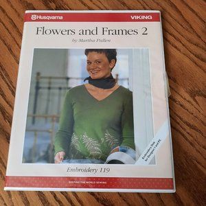 Husqvarna Viking Flowers and Frames 2 Embroidery Disk 119 by Martha Pullen